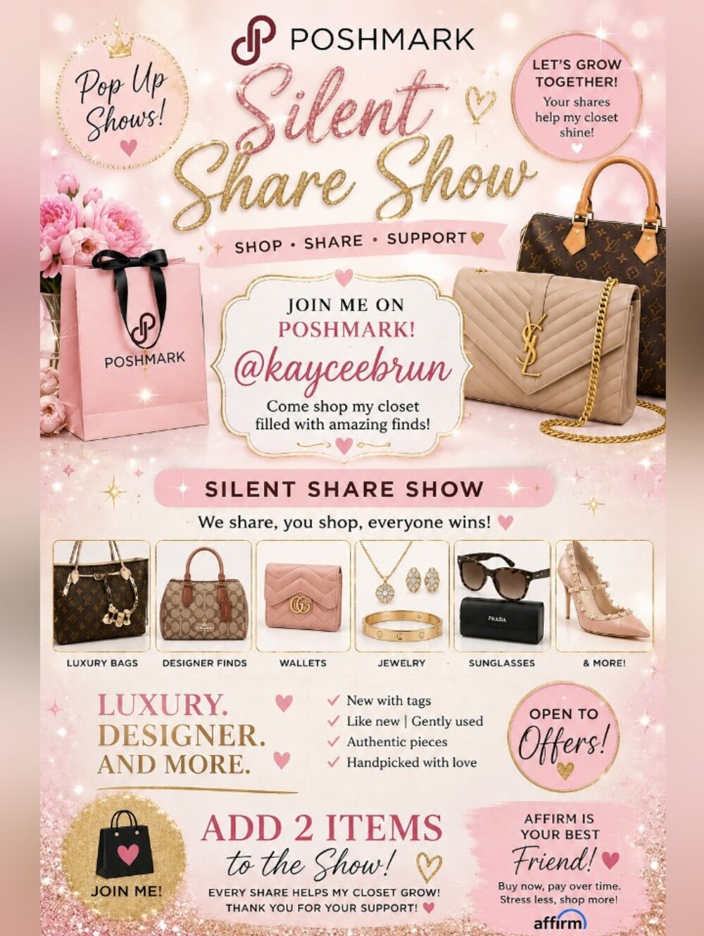KayceeBrun's Silent Share Show Flyer